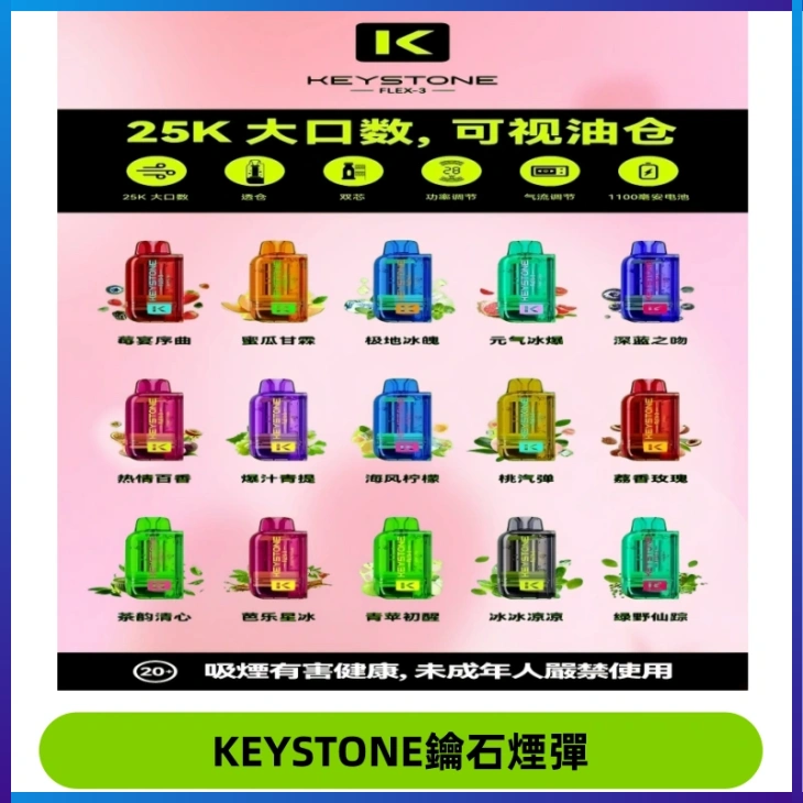 KEYSTONE FLEX-3 鑰石大容量25000口專彈專機套裝